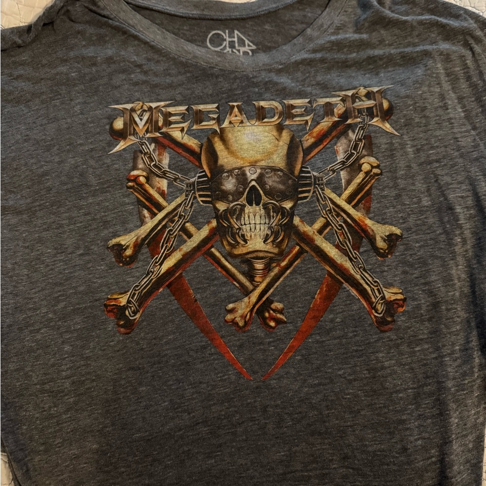Chaser Gray Short Sleeve Rare Megadeth Tee